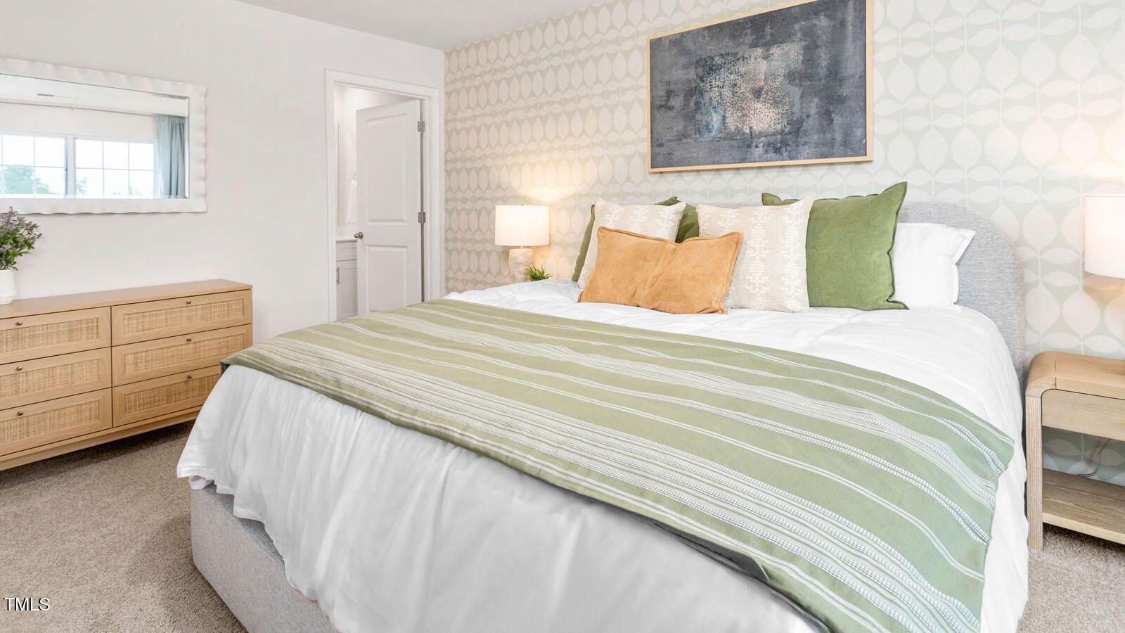219 Perseus Street Angier, NC 27501 - Photo 15 of 27 a bedroom with a bed and a painting on the wall