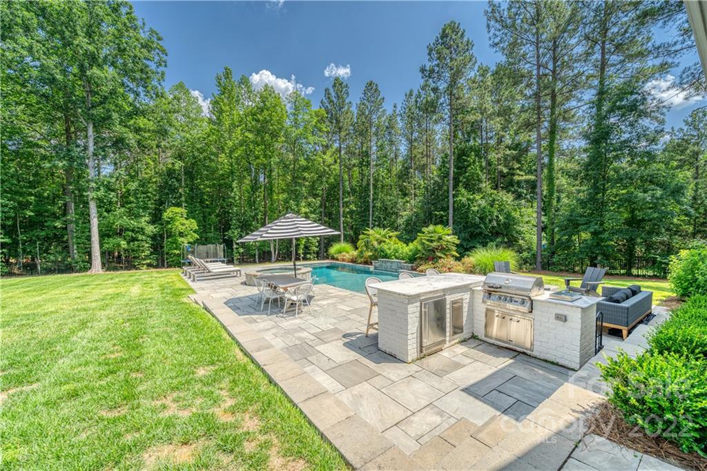 4026 Country Overlook Drive Fort Mill, SC 29715 - Photo 37 of 43 a view of a patio with table and chairs potted plants and large tree
