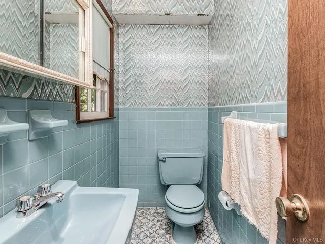 a bathroom with a toilet and a sink