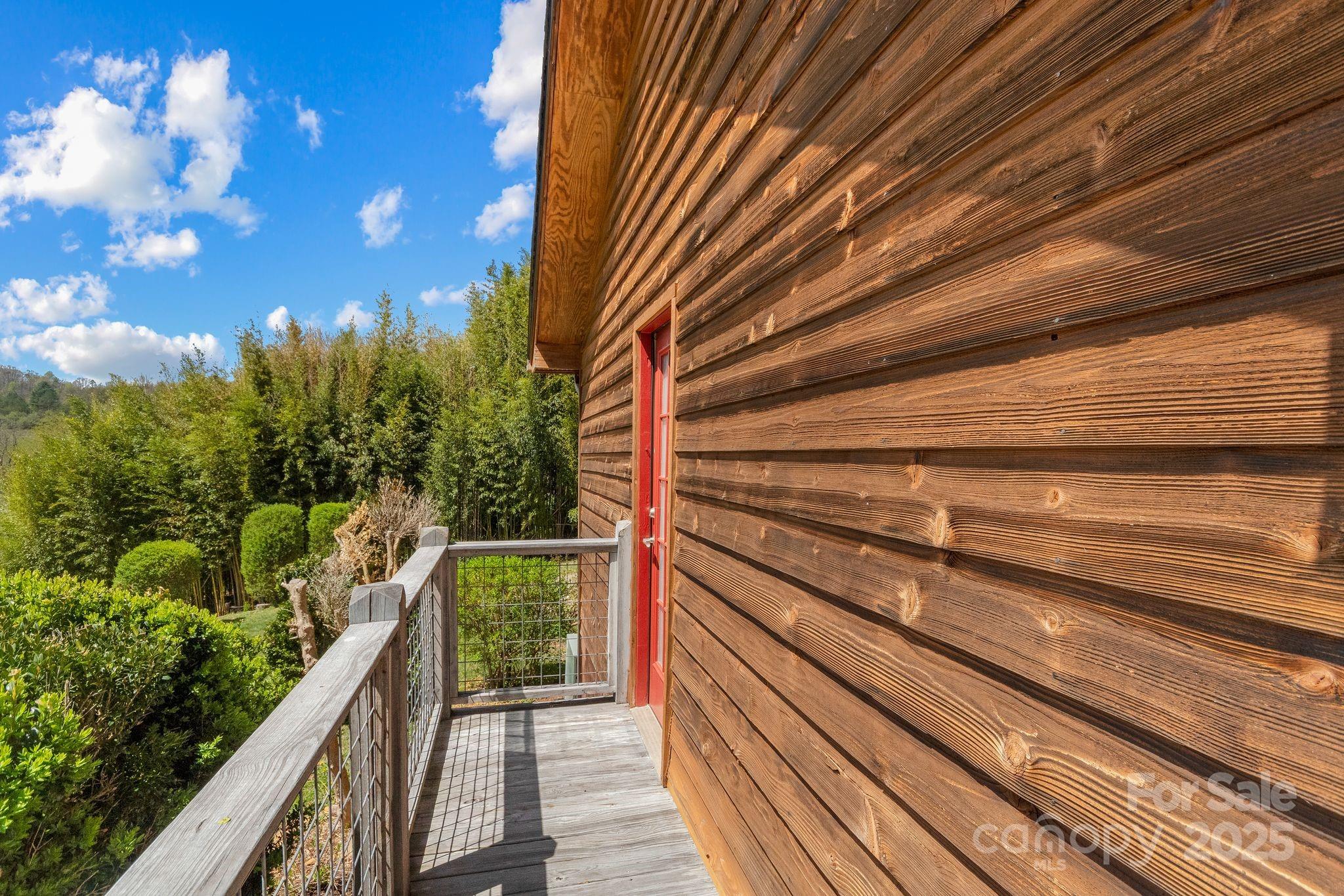 22 Morgan Branch Road Weaverville, NC 28787 - Photo 35 of 47 a view of balcony with wooden floor and fence