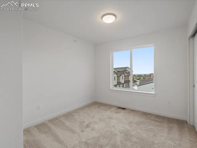 an empty room with a window