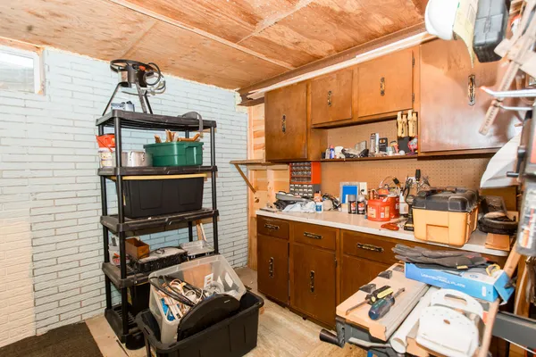 a view of storage and utility room