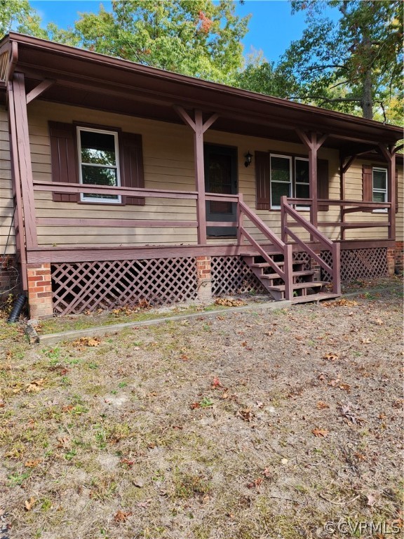 a view of a house with a patio