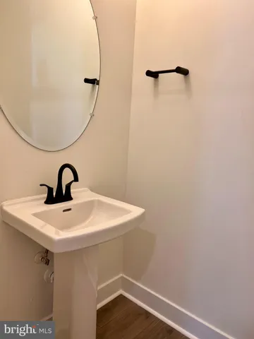 a close view of a sink in the bathroom