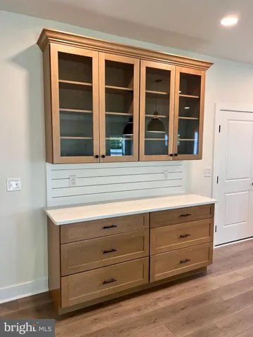 a close view of closet area