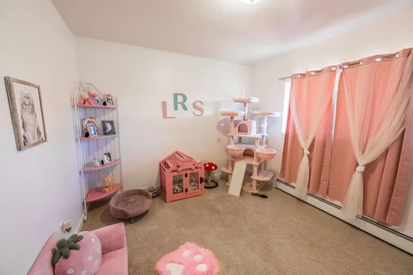 a view of a room with toys