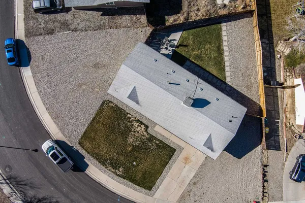 an aerial view of a city