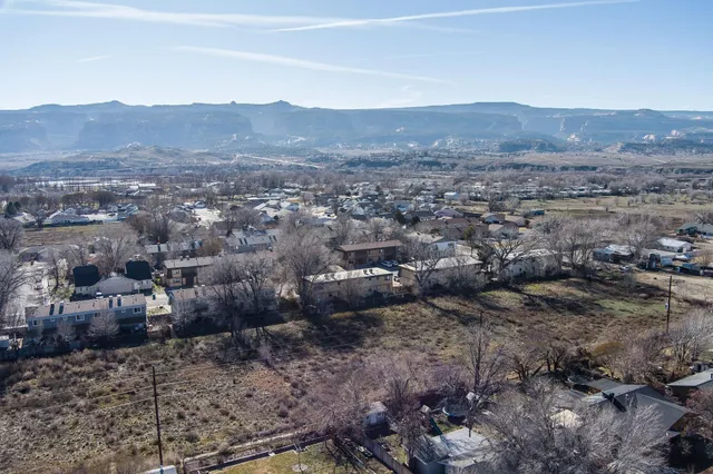 a view of city and mountain