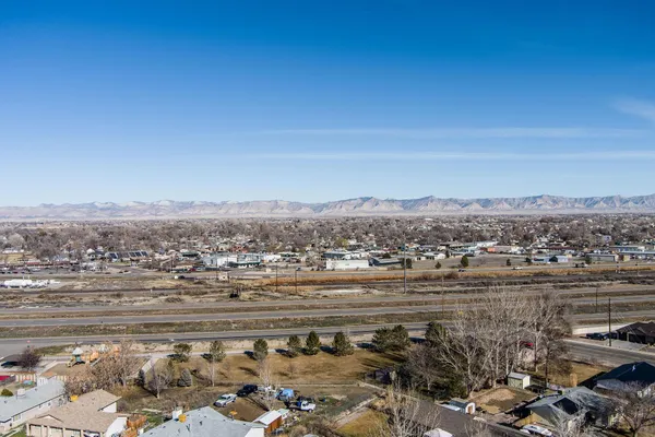 an aerial view of a city