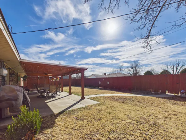 a view of a house with a patio