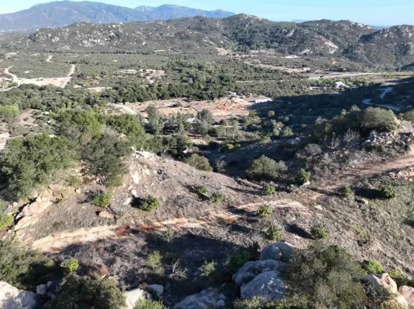 a view of city and mountain