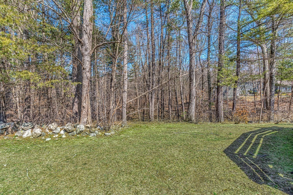 7 Coltsway, Unit 7 Wayland, MA 01778 - Photo 24 of 26 a backyard of a house with lots of green space and fountain
