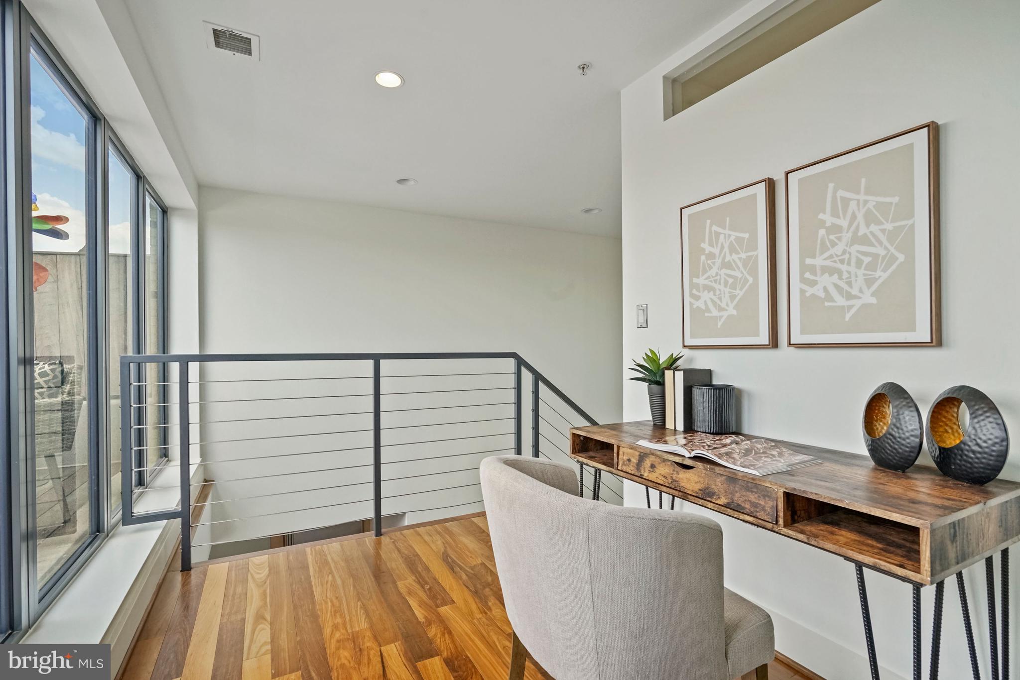 1401 Q Street Northwest, Unit 601 Washington, DC 20009 - Photo 11 of 30 Upper Level Office Area with Balcony Access