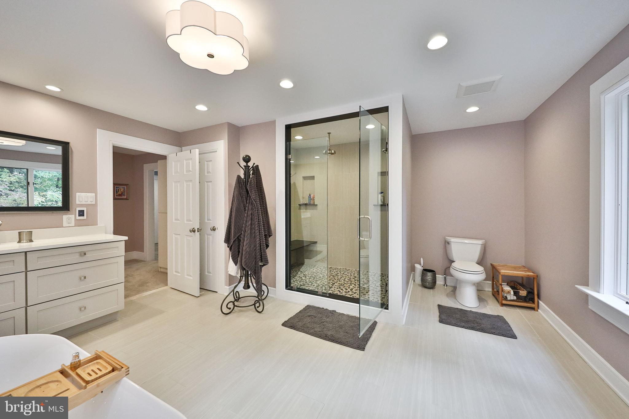 1966 Heritage Road Huntingdon Valley, PA 19006 - Photo 28 of 48 Master Bath with double Shower, & soaking tub