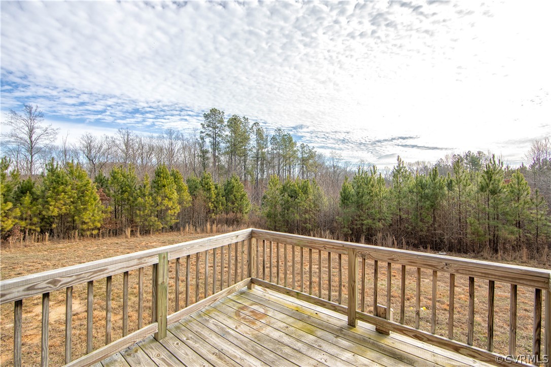 18951 Lundys Road Dinwiddie, VA 23841 - Photo 2 of 27 a view of a balcony with wooden floor and fence