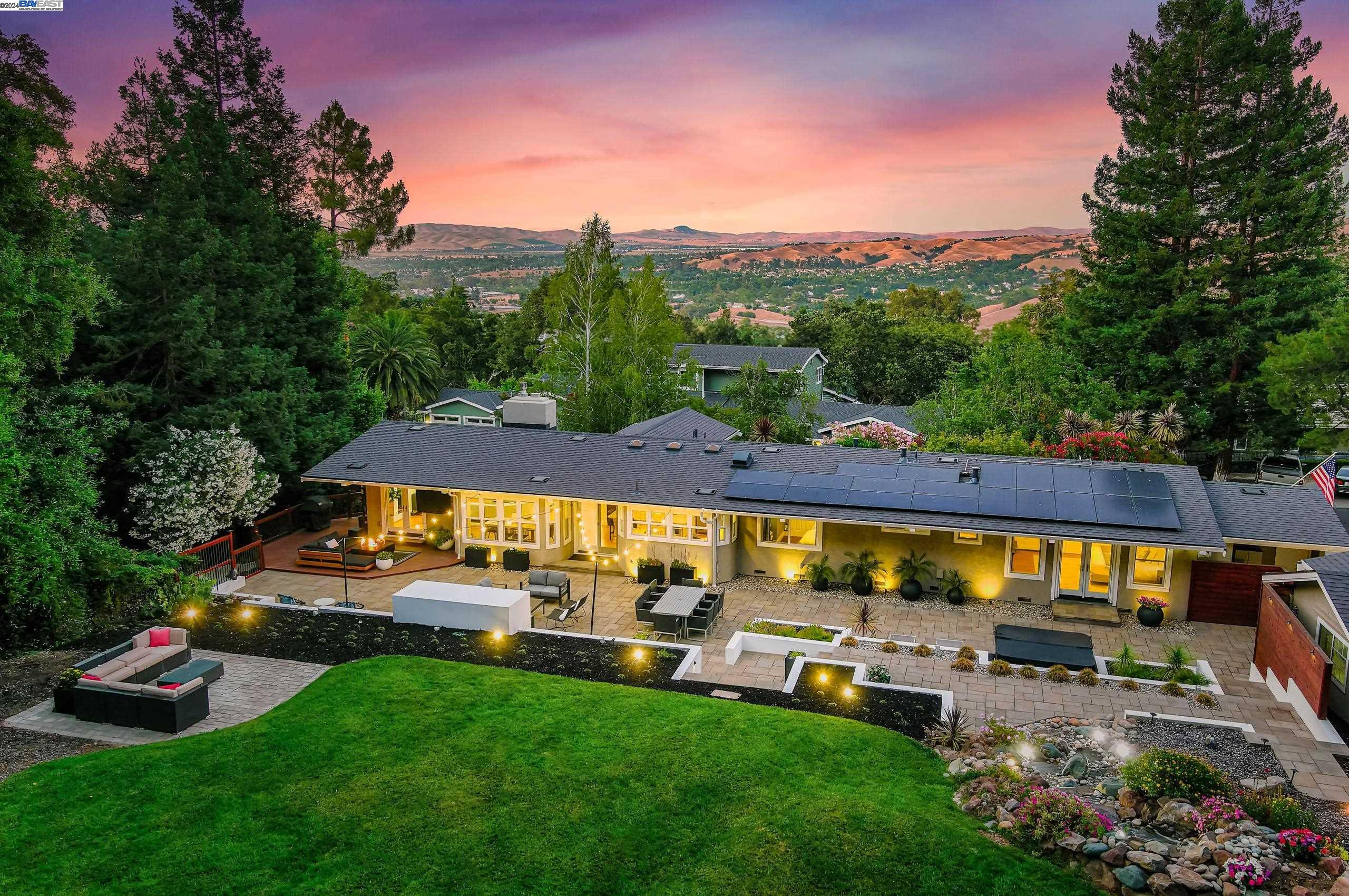 45 Golf Road Pleasanton, CA 94566 - Photo 1 of 1 an aerial view of a house with swimming pool patio and outdoor seating