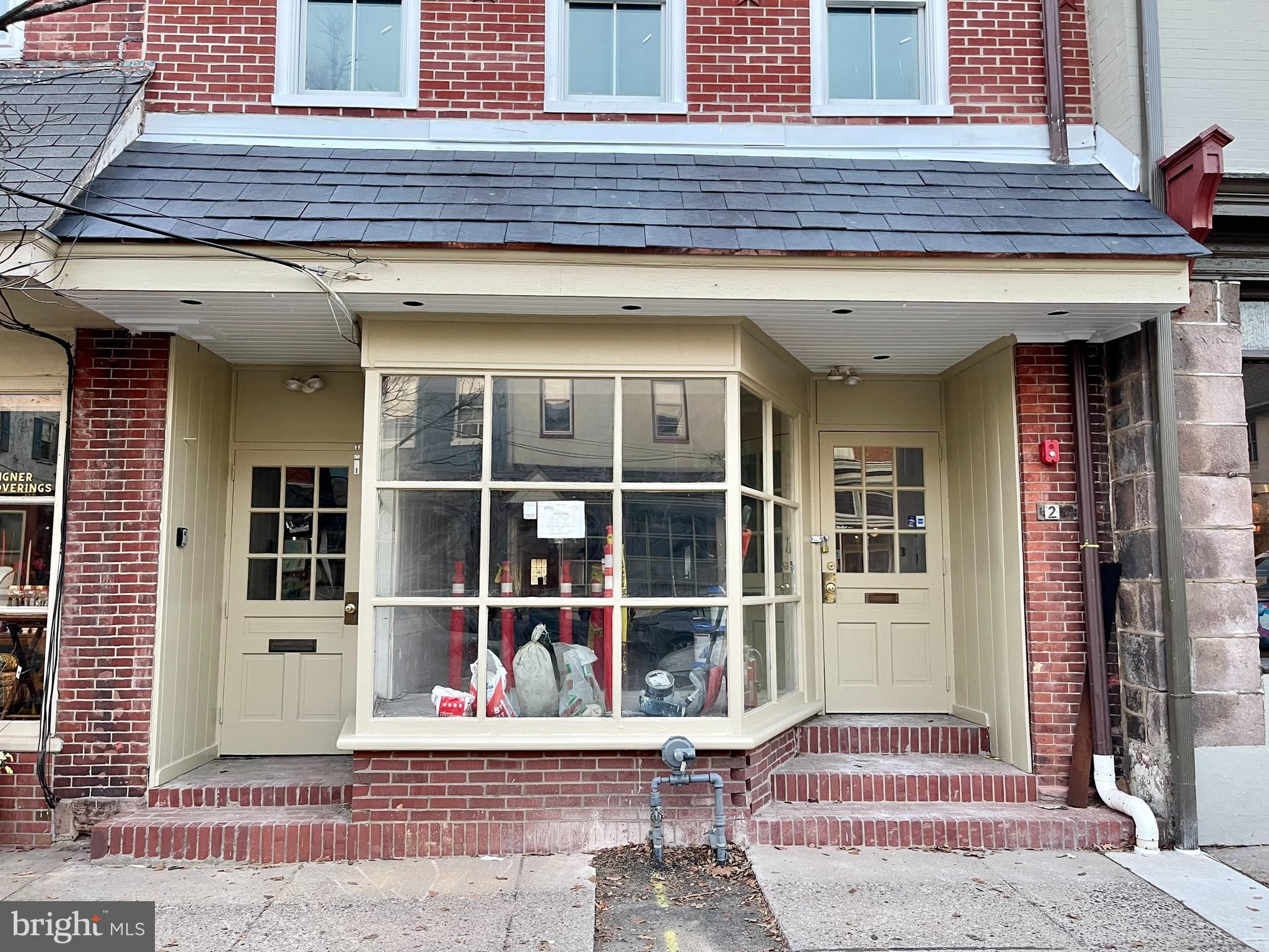a front view of a house with a window