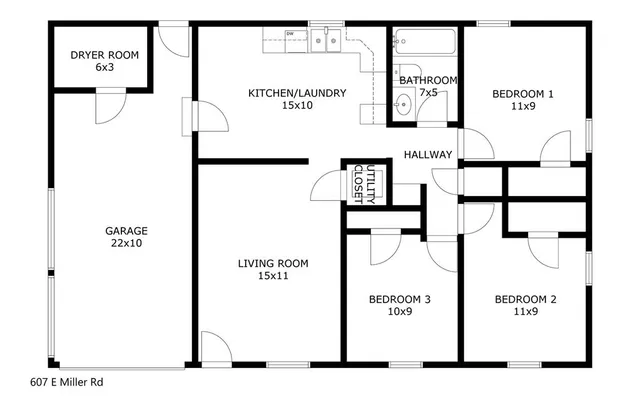 $1,599 | 607 East Miller Road, Garland, TX 75041