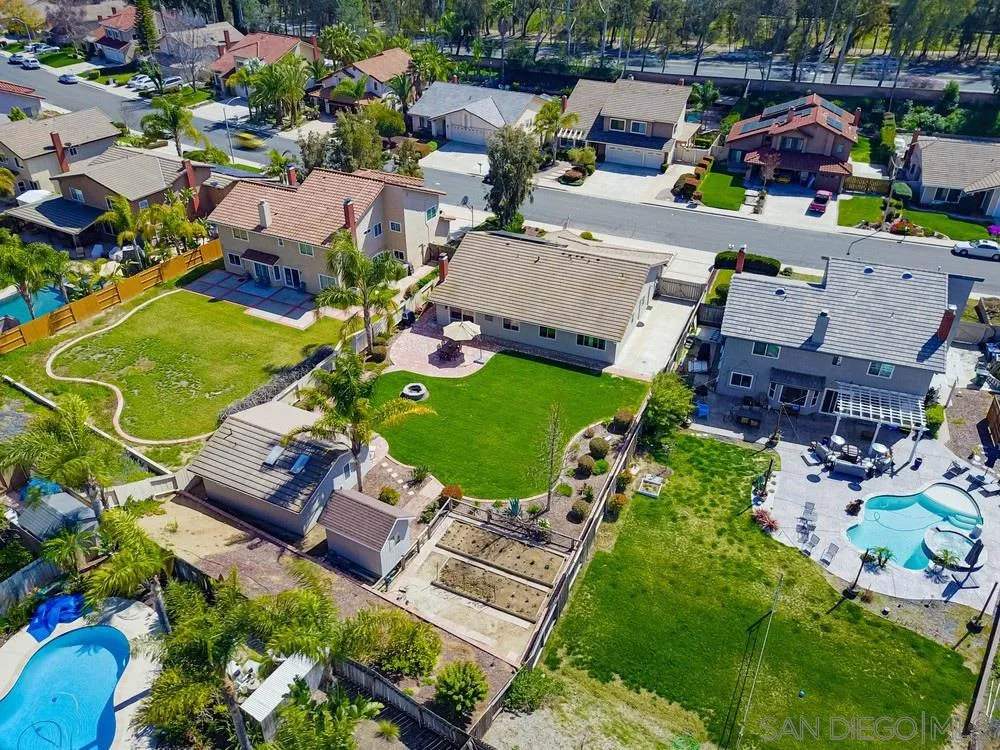 13036 Treecrest Street Poway, CA 92064 - Photo 36 of 37 an aerial view of a house with a garden