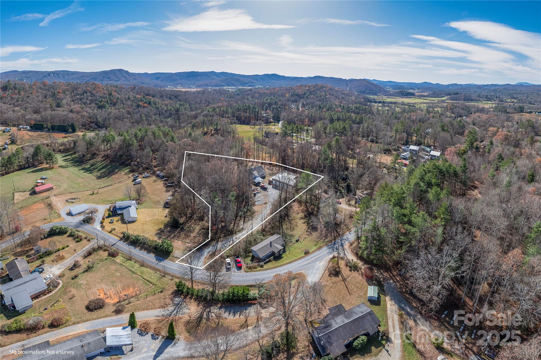 236 Pole Miller Extension Brevard, NC 28712 - Photo 35 of 38 an aerial view of houses with a forest