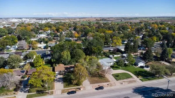 an aerial view of multiple house