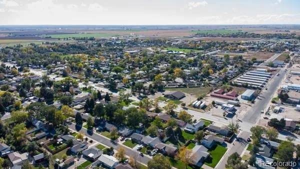 an aerial view of multiple house