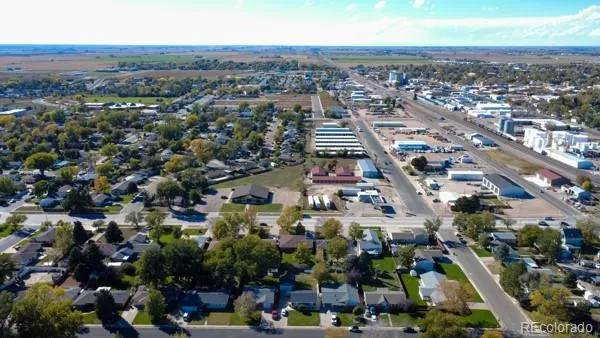 an aerial view of multiple house