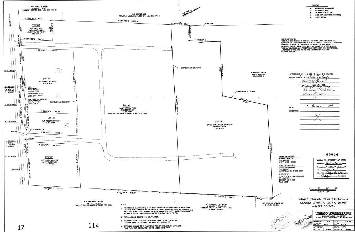 Lot 24 School Street Unity, ME 04988 - Photo 7 of 7 Final Plan Lot 2 & 3