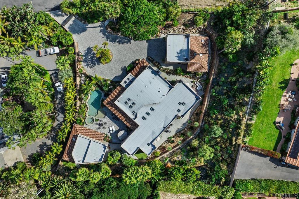 1240 Berryman Canyon Encinitas, CA 92024 - Photo 64 of 64 an aerial view of a house with swimming pool and outdoor space