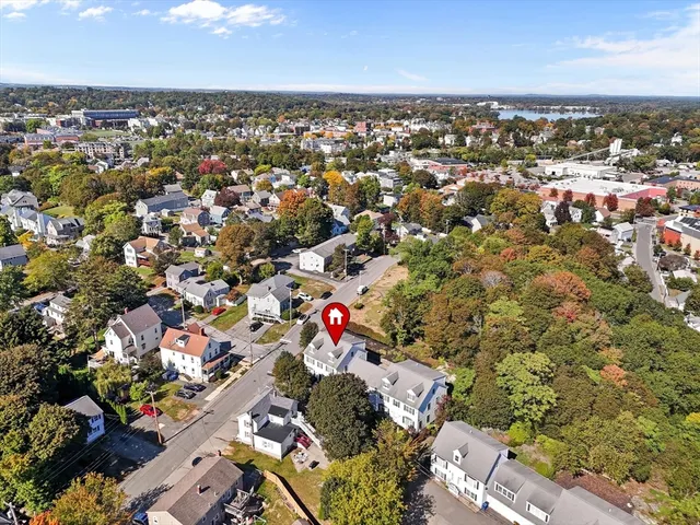 an aerial view of multiple house