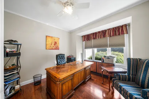 a room with furniture and a window