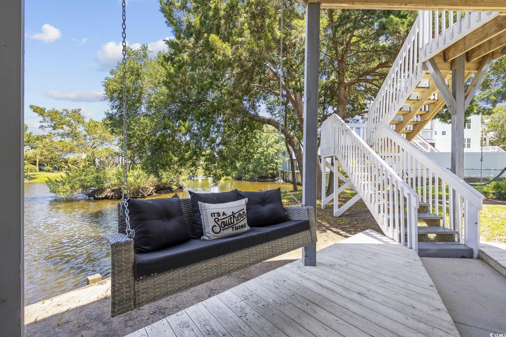 222 Calhoun Drive Murrells Inlet, SC 29576 - Photo 26 of 40 Wooden terrace featuring a water view