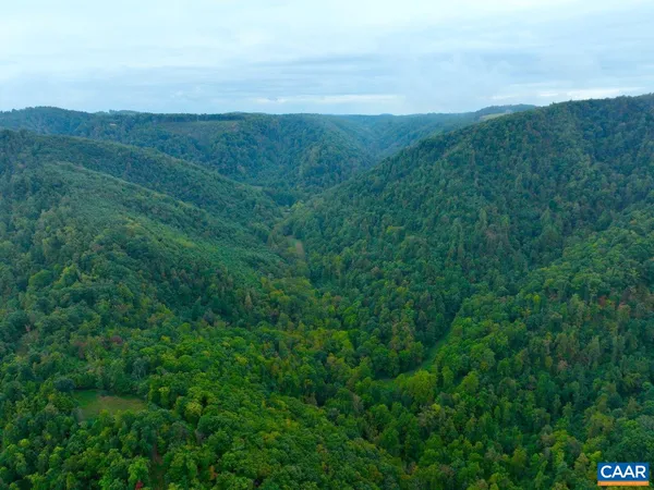 a view of a big yard with lots of green space