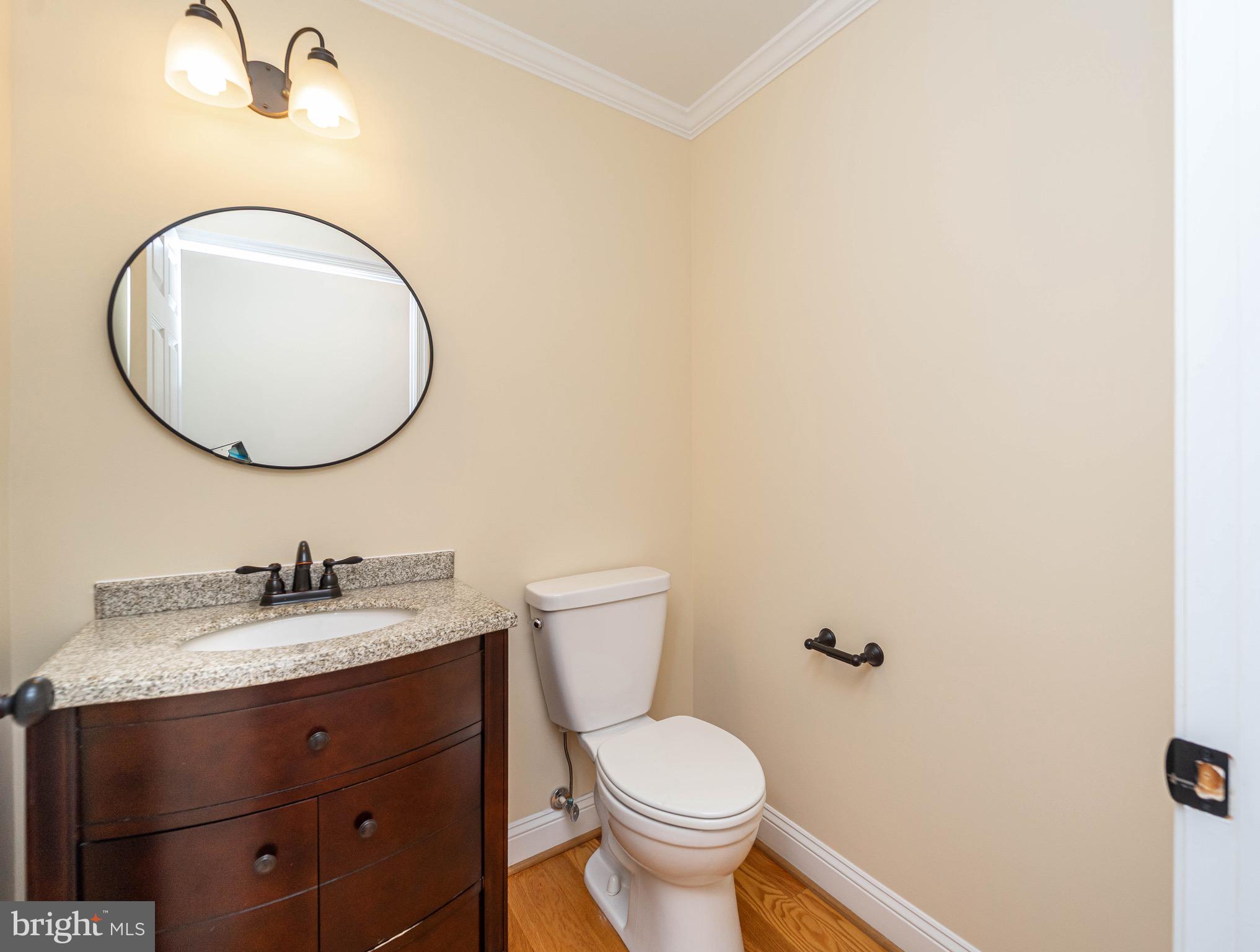 4905 Bartholows Road Mount Airy, MD 21771 - Photo 19 of 70 a bathroom with a toilet a sink and mirror