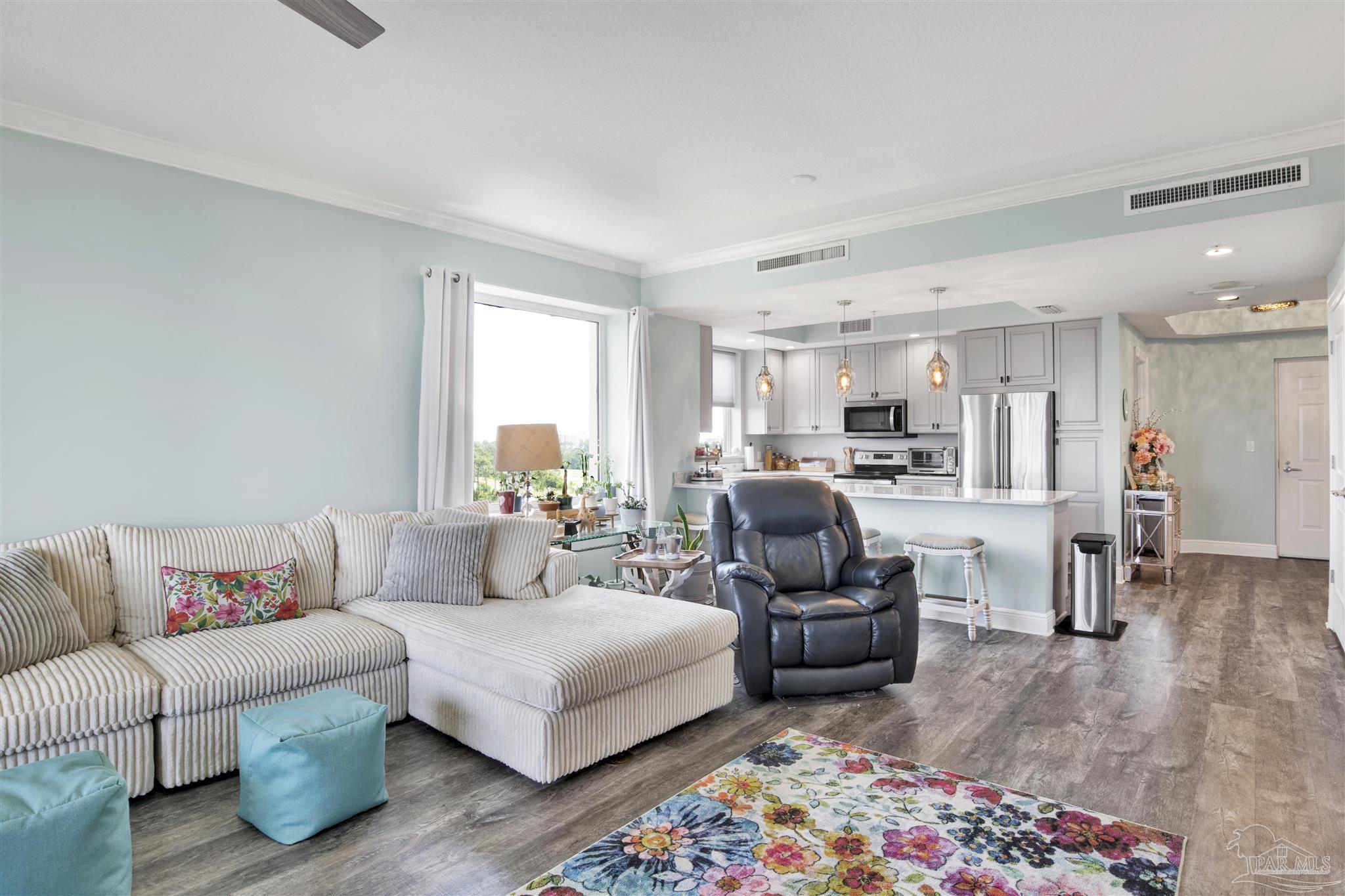 608 Lost Key Drive, Unit 705C Perdido Key, FL 32507 - Photo 17 of 51 a living room with furniture and a couch