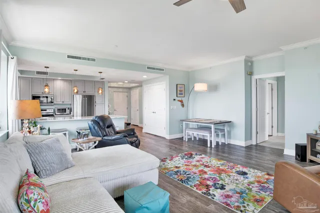 a living room with furniture and a couch