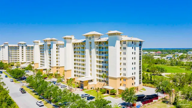 a front view of a multi story building