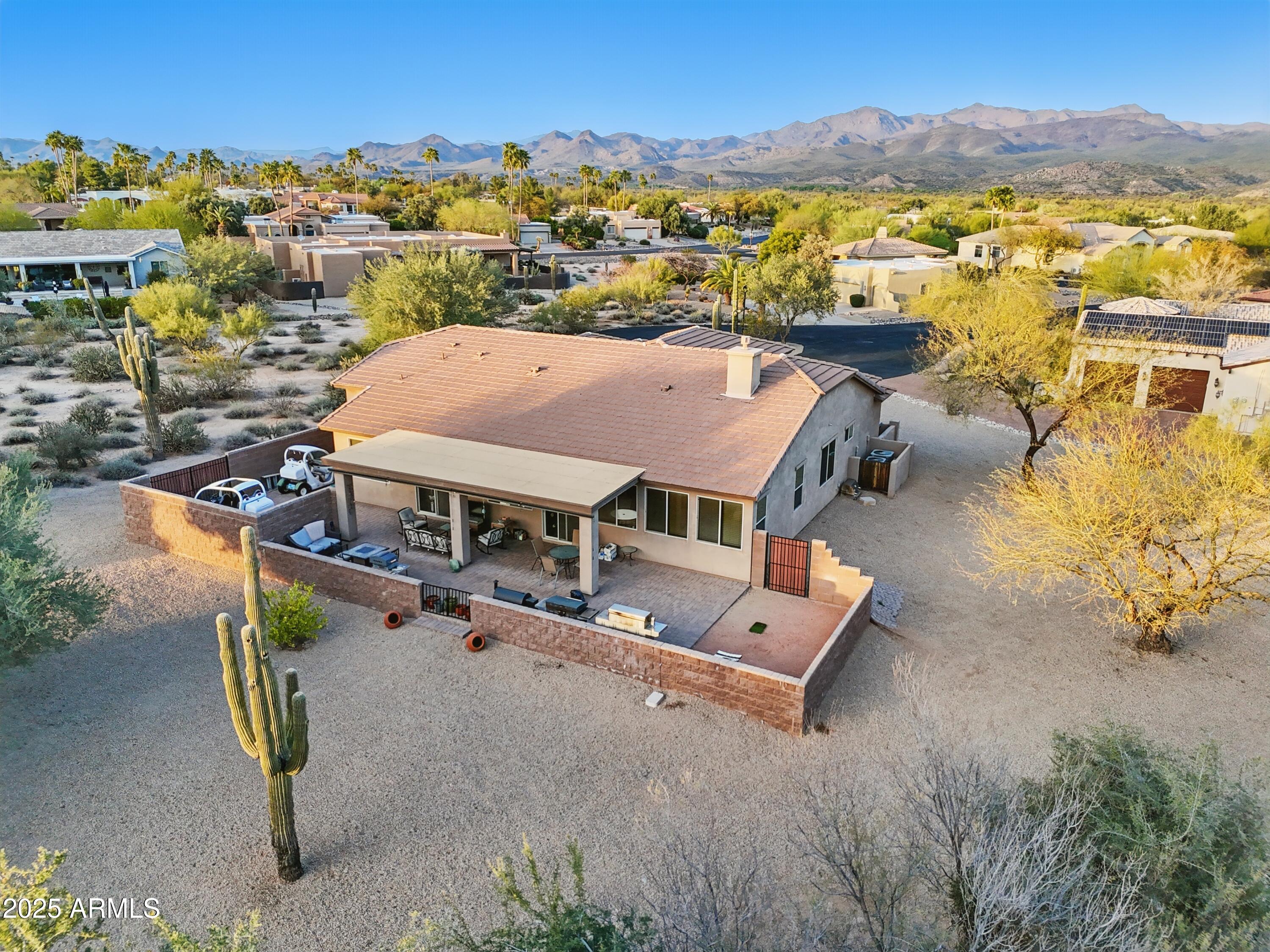 19023 East Buckskin Drive Rio Verde, AZ 85263 - Photo 45 of 58 an aerial view of a house with a ocean view
