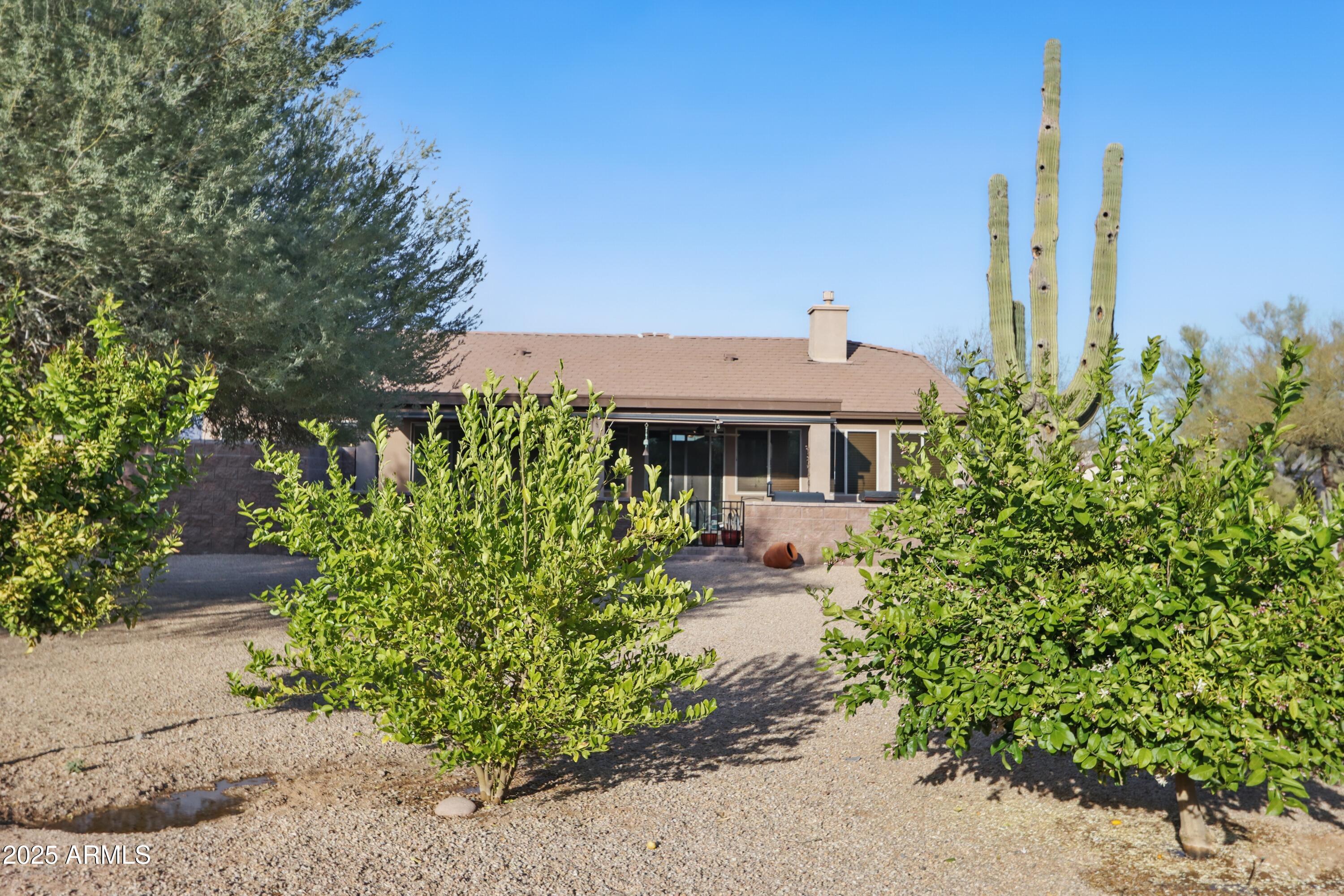 19023 East Buckskin Drive Rio Verde, AZ 85263 - Photo 47 of 58 a front view of a house with a yard