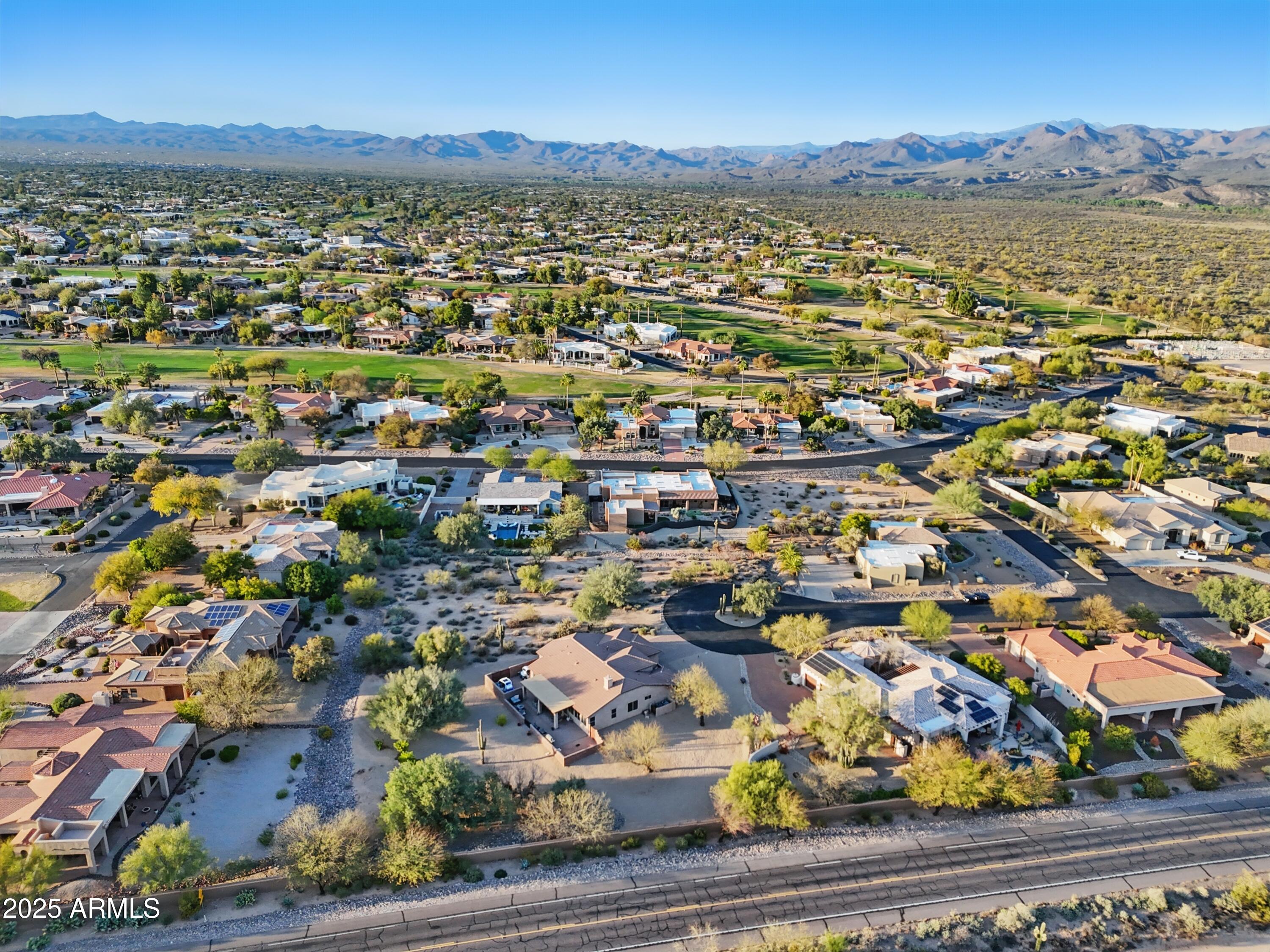 19023 East Buckskin Drive Rio Verde, AZ 85263 - Photo 56 of 58 an aerial view of residential houses with outdoor space
