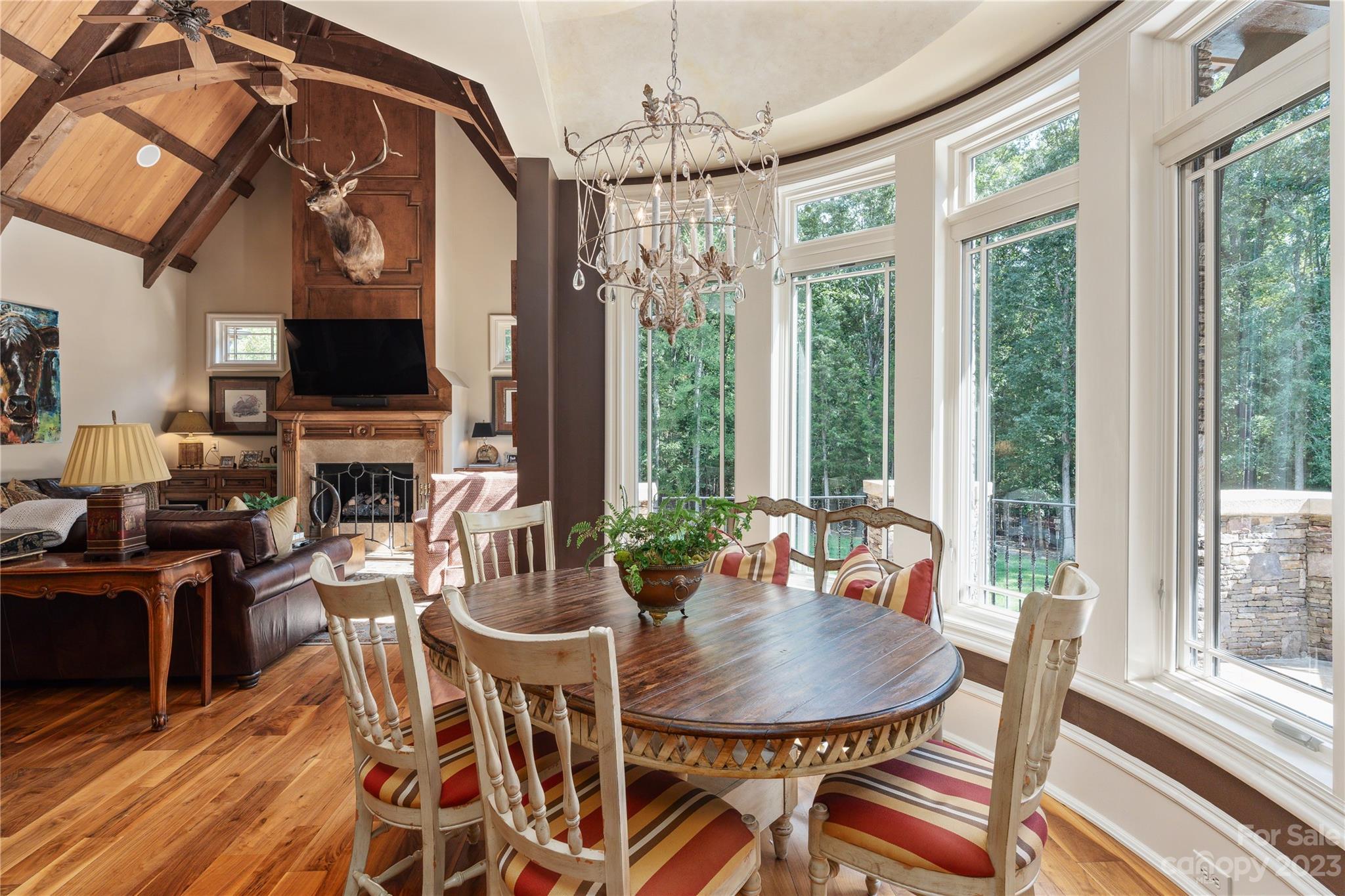 1007 Eirlys Lane Matthews, NC 28104 - Photo 24 of 48 a view of a dining room with furniture window and outside view