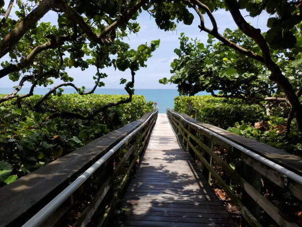 a view of city from a balcony