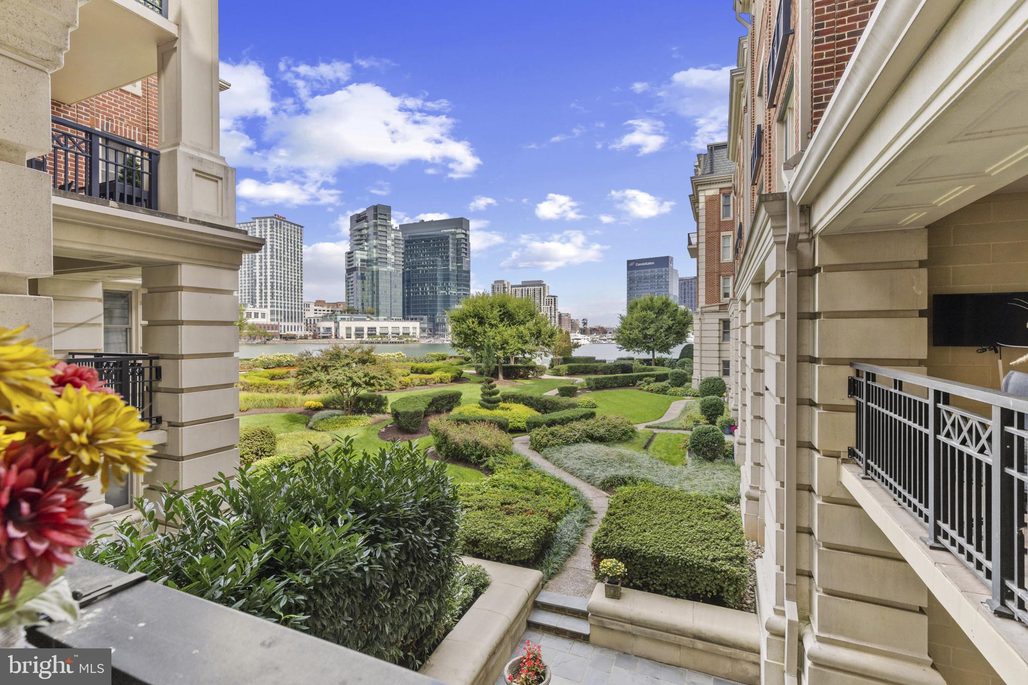 801 Key Highway, Unit 251 Baltimore, MD 21230 - Photo 33 of 57 Primary Bedroom Private Balcony View