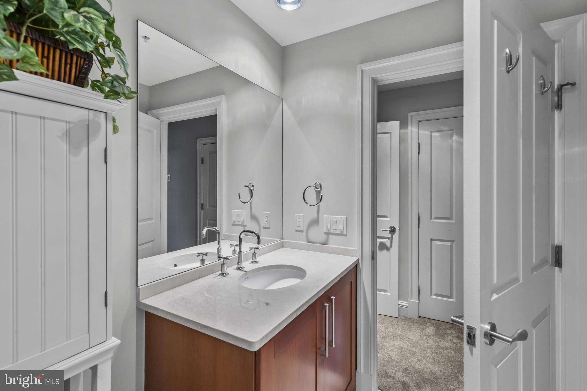 801 Key Highway, Unit 251 Baltimore, MD 21230 - Photo 39 of 57 a bathroom with a sink and a mirror