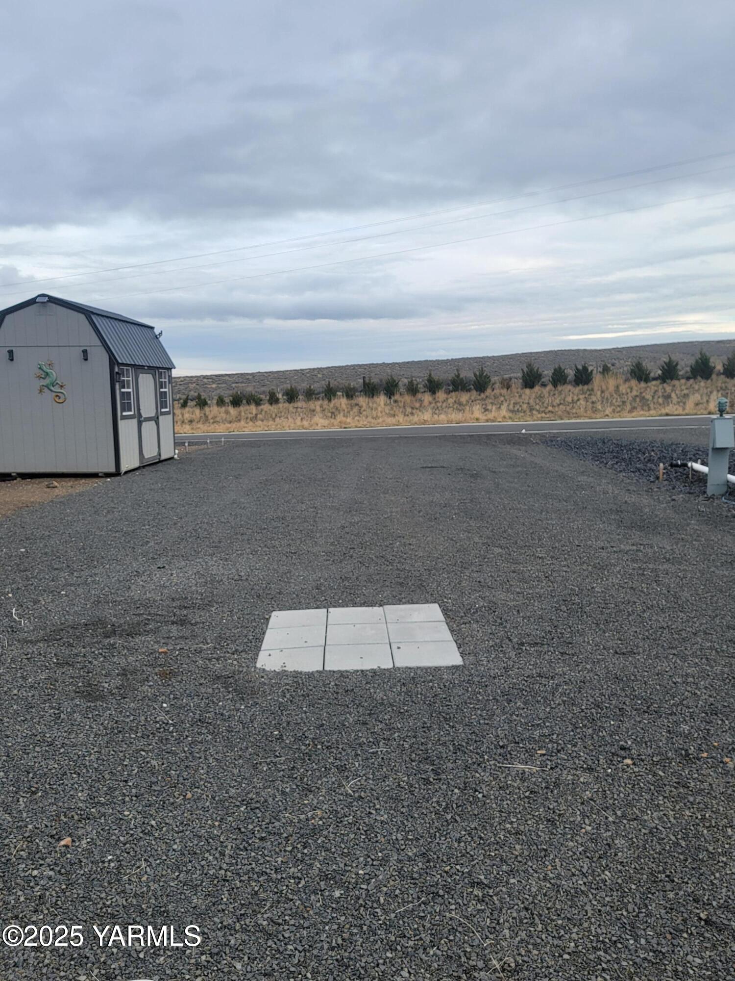 a view of a dry yard