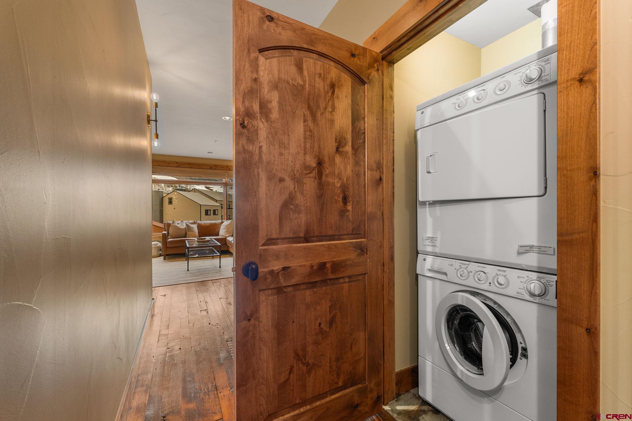 621 Gothic Road, Unit 2A Crested Butte, CO 81225 - Photo 24 of 34 a utility room with dryer and washer