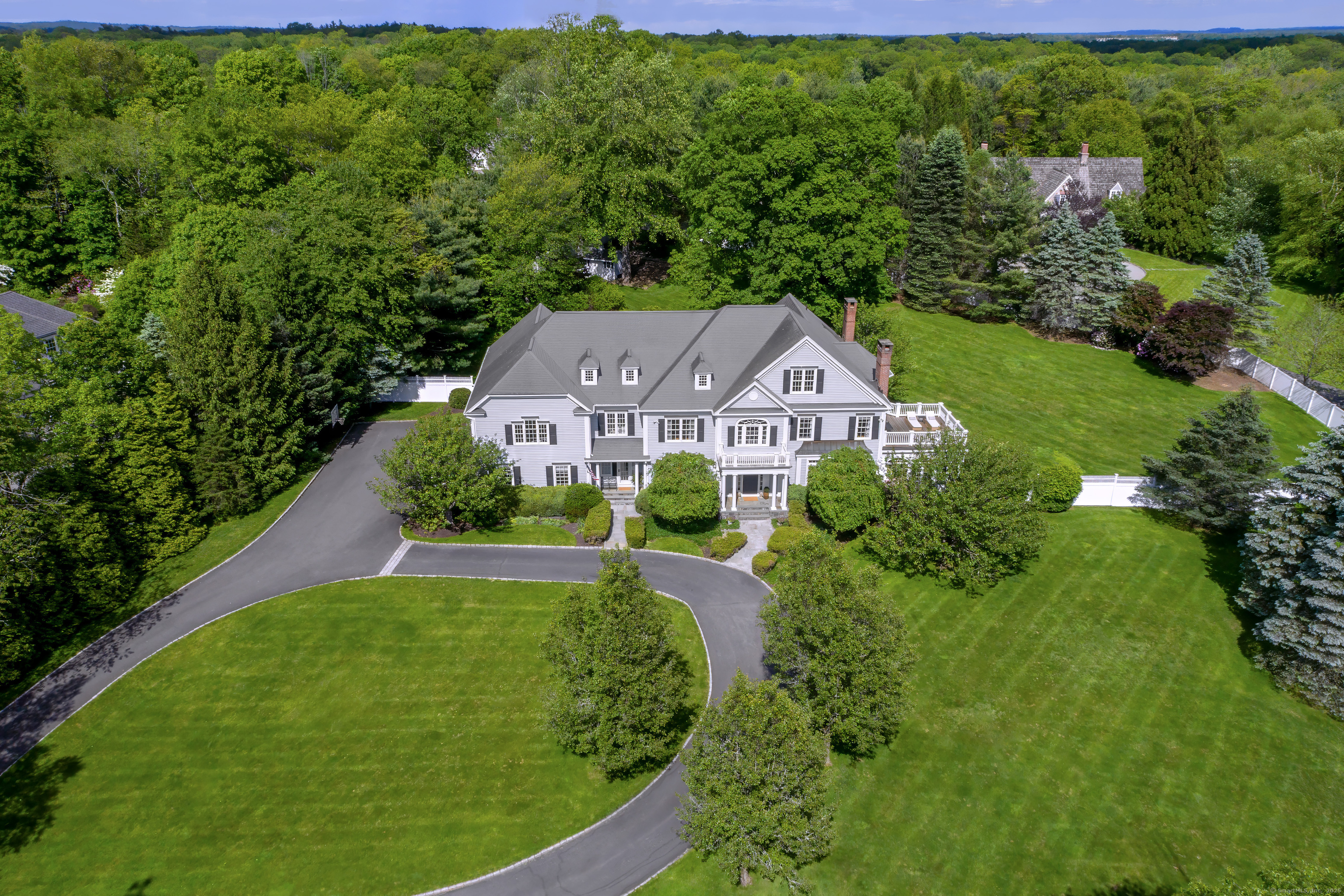 134 Nod Road Ridgefield, CT 06877 - Photo 36 of 40 an aerial view of a house