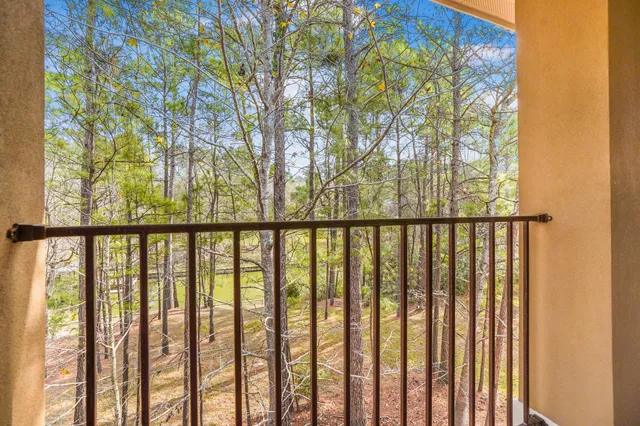 a view of a street from a balcony