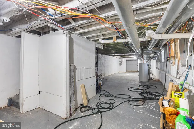 a view of storage and utility room