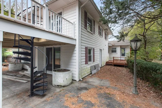 a view of a house with a patio